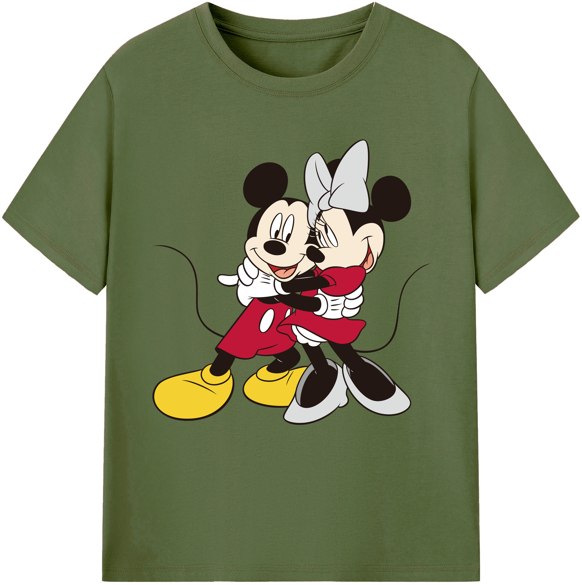 （画像用） ミッキーマウス Mickey Mouse 綿100％半袖Tシャツ（フロントプリント）